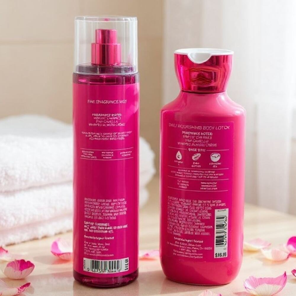 NEW! Bath & Body Works Perfect in Pink Body Care Cream Lotion Fragrance Mist - Picture 2 of 2
